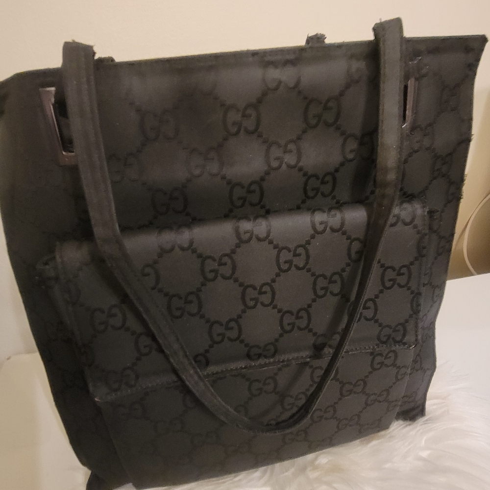 Gucci Black Tote Canvas Bag